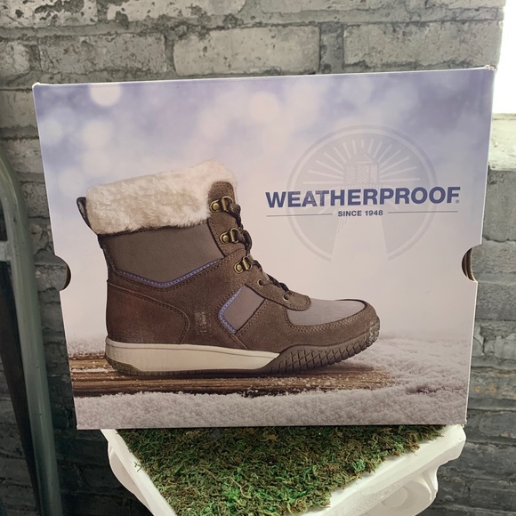 NWT Women’s Weatherproof Chloe Leather Boot Tan - Picture 4 of 8